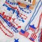 72PCS 4th of July Accessories, Independence Day Bead Necklaces, USA Hat Flags Pendant Patriotic Fourth of July Red Blue White Necklace, Metallic Necklace for Flag Day Parades Party Favors Decorations